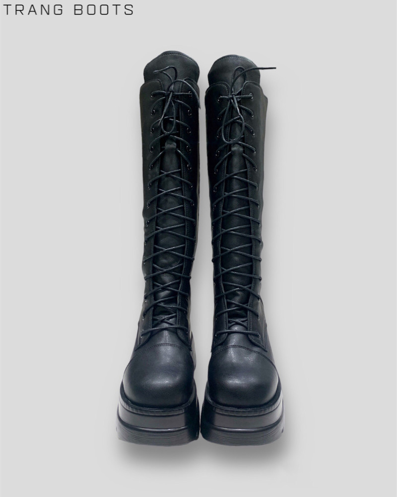 KNEE BOOTS PLATFORM CHIẾN BINH