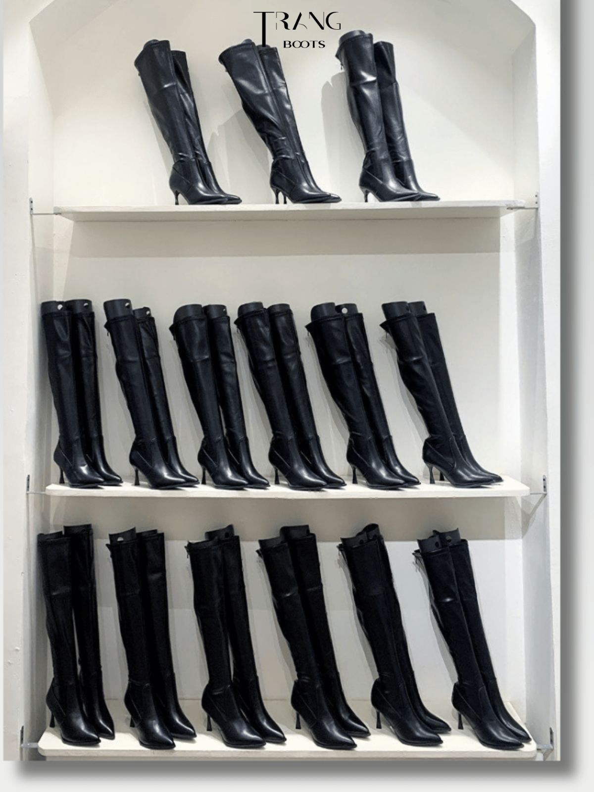 OVER KNEE BOOTS DA MỜ MŨI NHỌN KHÓA SAU