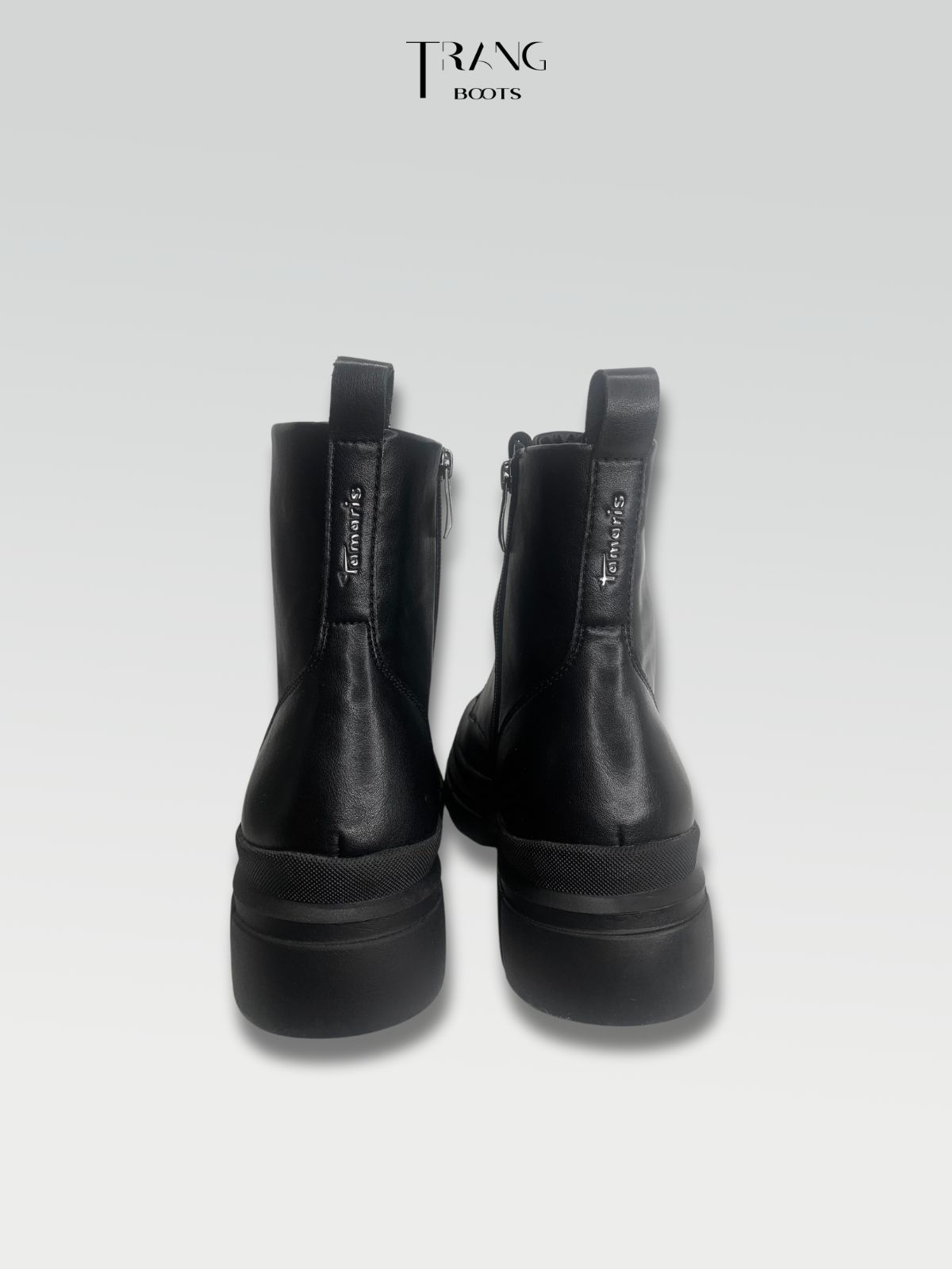 LEATHER BOOTIE BOOTS BLACK - BOOTS BOOTIE MÀU ĐEN DA THẬT