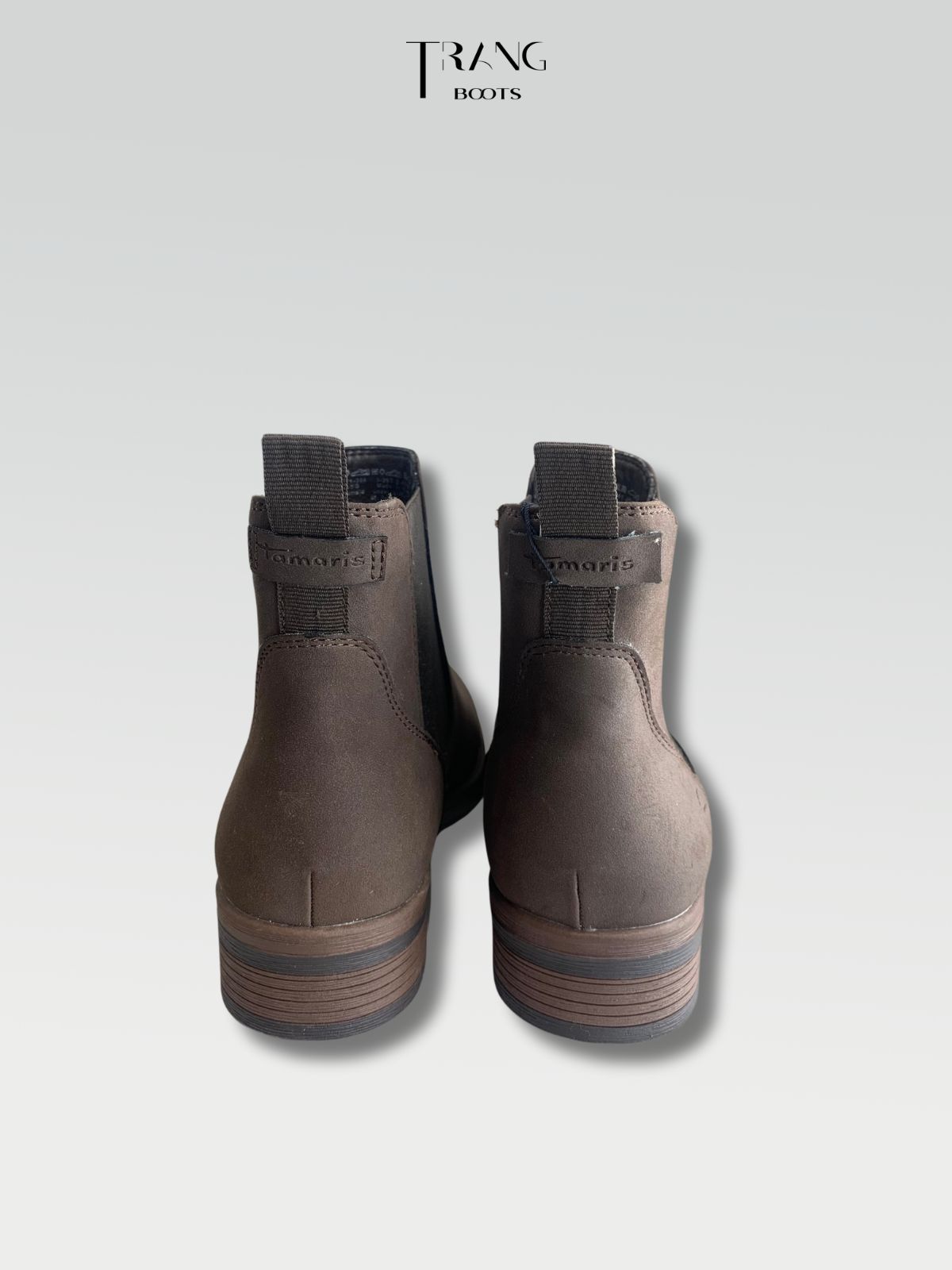 CHELSEA BOOTS BROWN SHRINKAGE ELASTIC - CHELSEA BOOTS MÀU NÂU CHUN CO RÚT