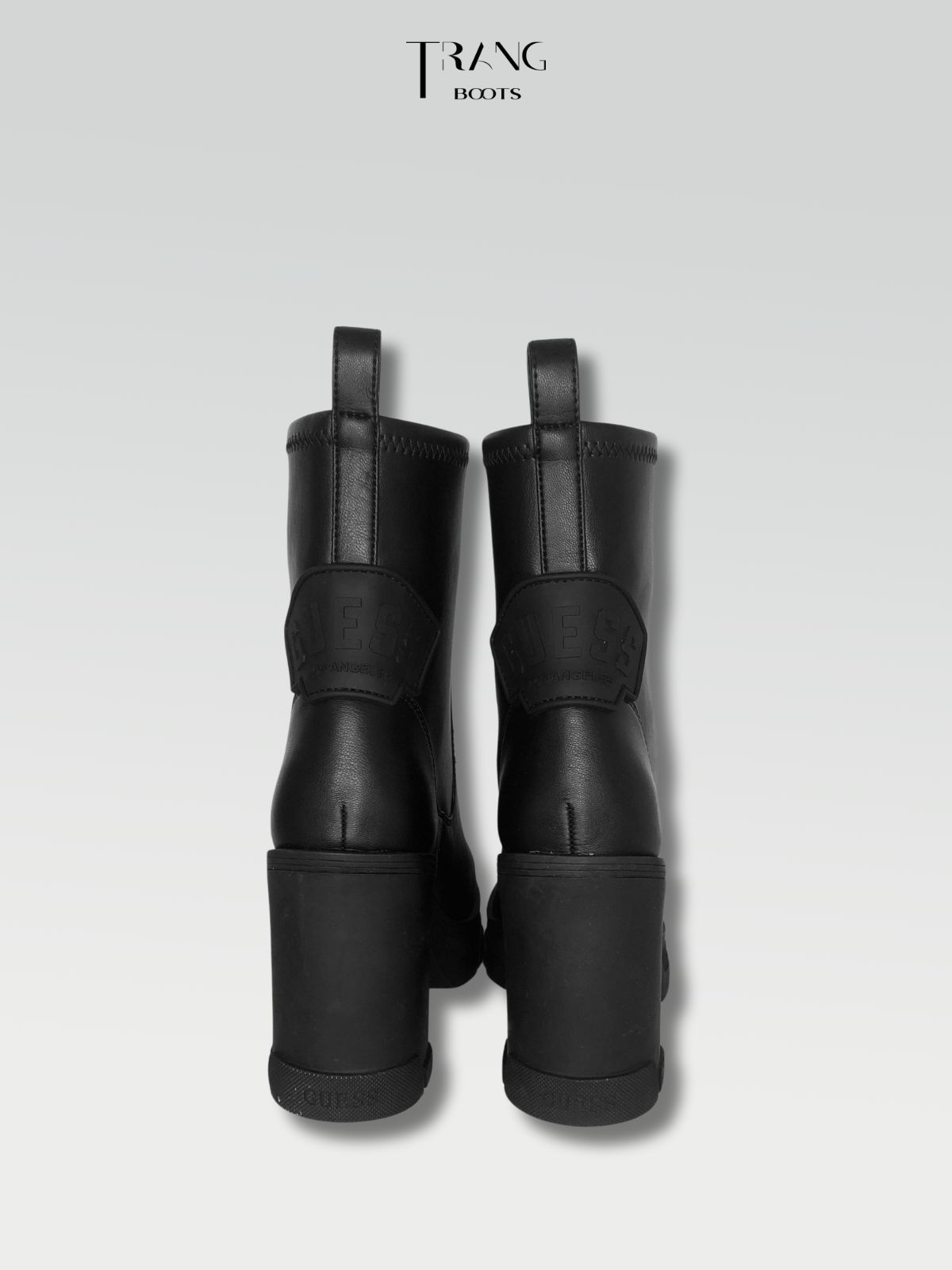 HIGH HEELS BOOTIE - BOOTS CAO GÓT ĐẾ TRỤ CỔ CAO MŨI TRÒN