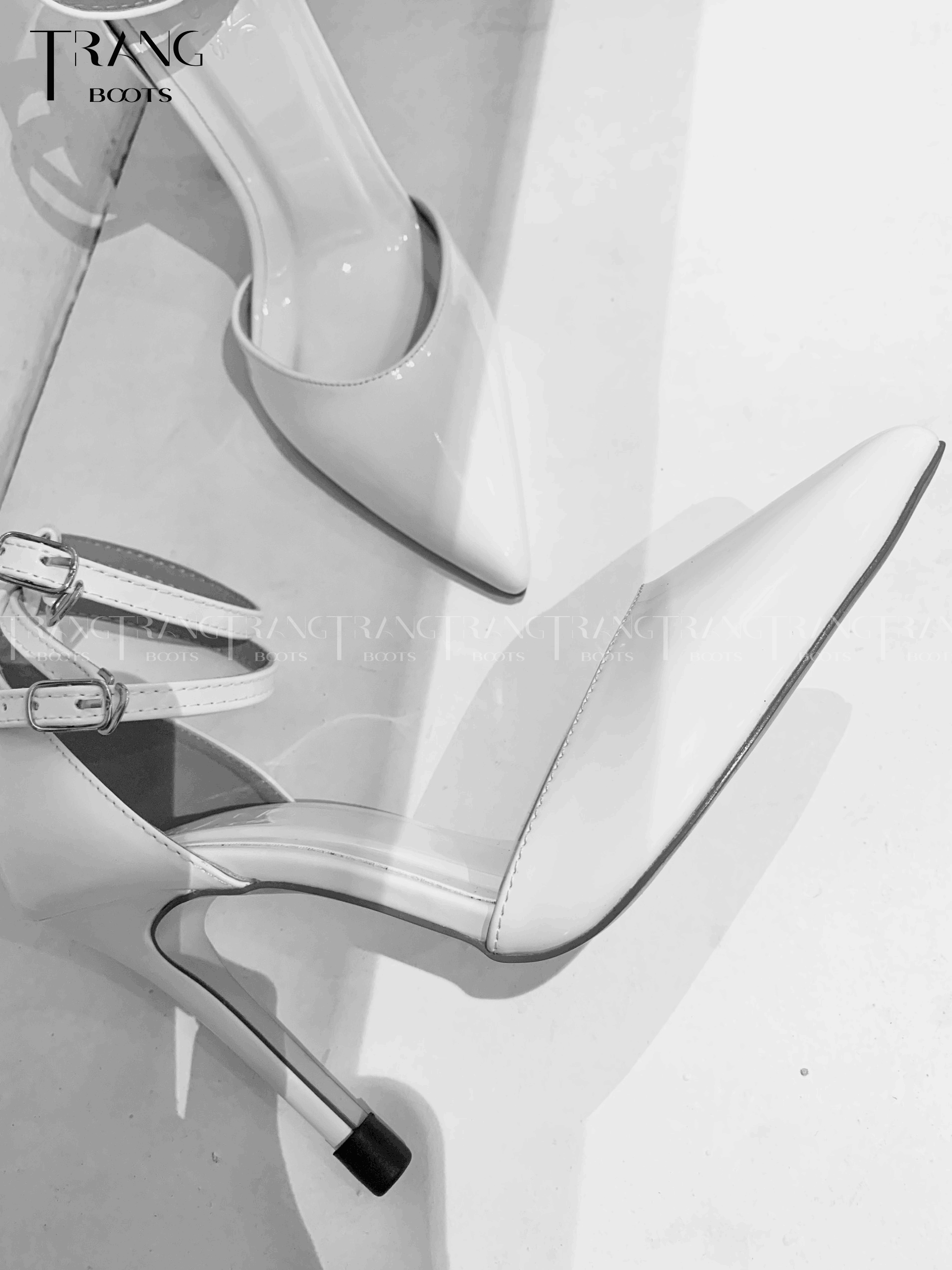 GIÀY CAO GÓT MŨI NHỌN QUEEN PHIÊN BẢN 2.0 TRẮNG