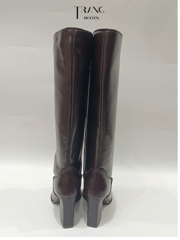 KNEE BOOTS COWBOY ZARA CỔ BẤT ĐỐI XỨNG