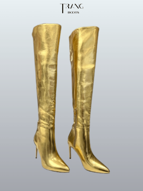 OVER KNEE BOOTS METALLIC GÓT NHỌN
