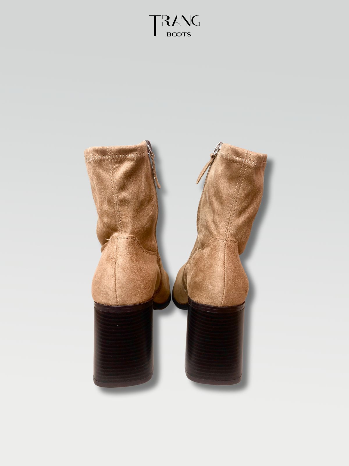 HIGH-HEEL SOCK ANKLE BOOTS - BOOTS CỔ NGẮN CHẤT DA