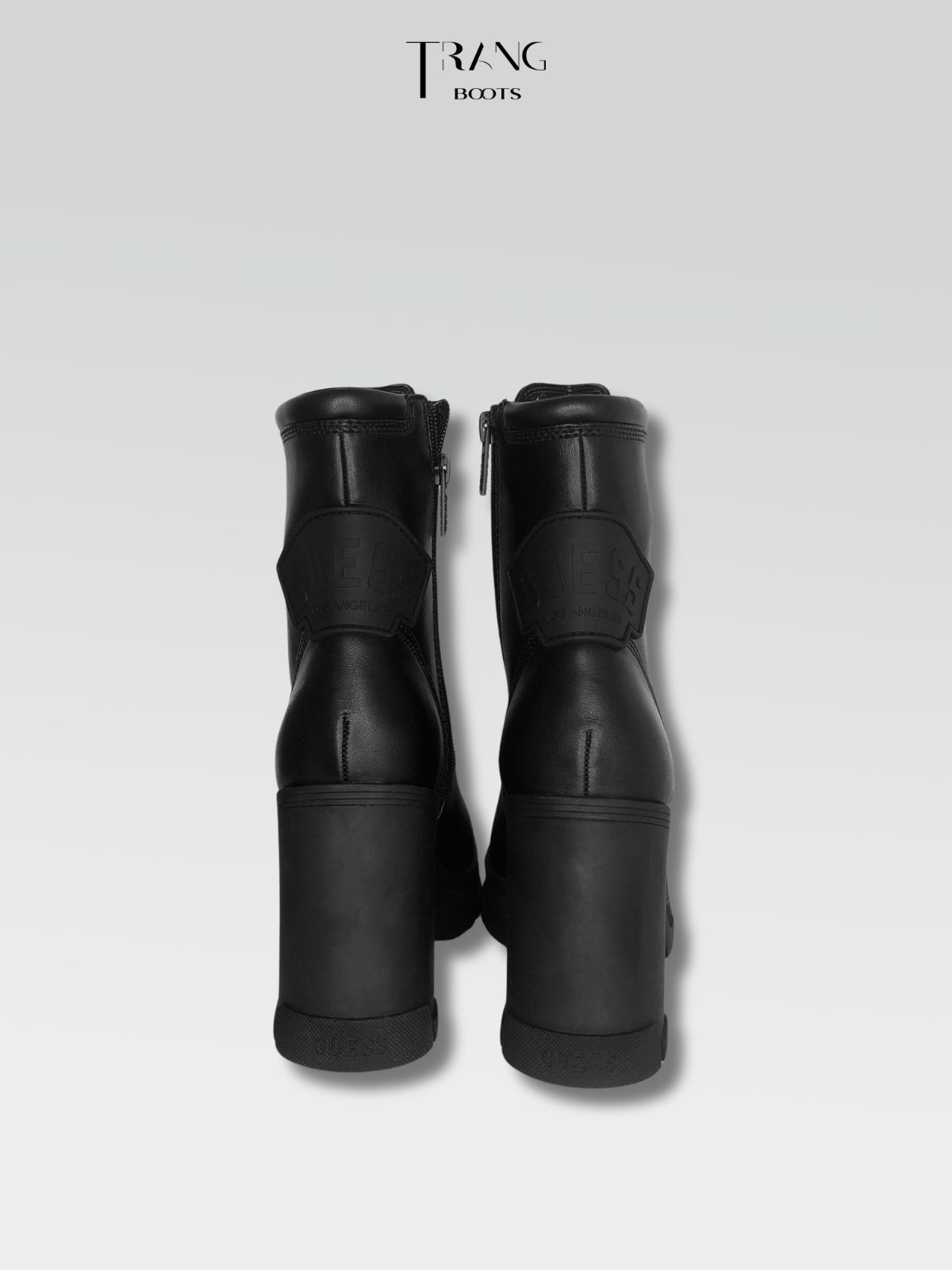 HIGH HEELS BOOTIE - BOOTS CAO GÓT ĐẾ TRỤ CỘT DÂY CỔ CAO