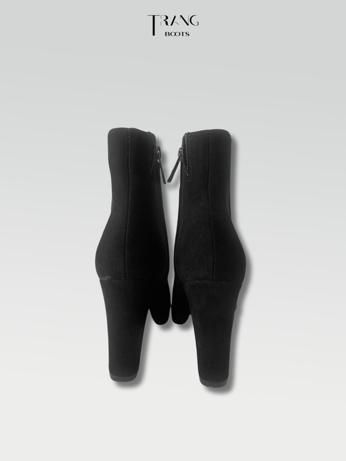 LEATHER ANKLE BOOTS BLACK - ANKLE BOOTS DA LỘN MÀU ĐEN