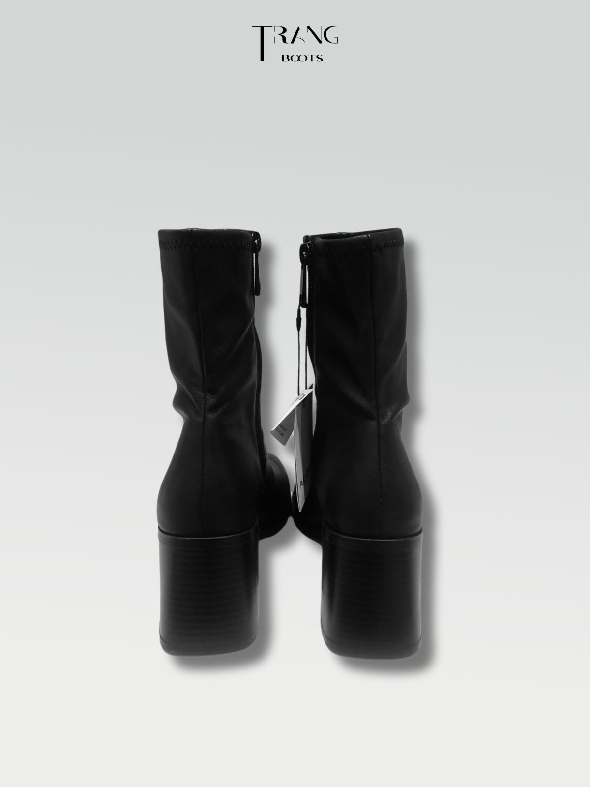 ANKLE BOOTS BLACK - BOOTS MŨI VUÔNG MÀU ĐEN