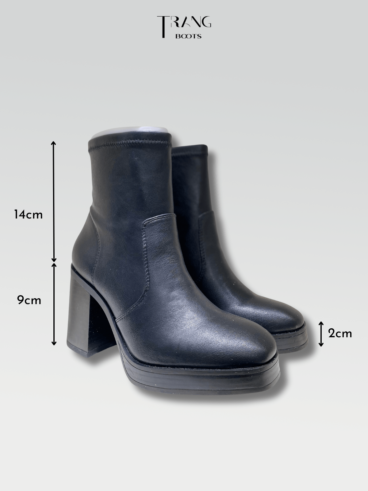LEFTIES LEATHER ANKLE BOOTS BLACK - ANKLE BOOTS DA MỜ MÀU ĐEN