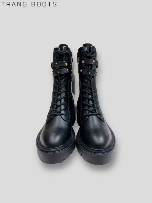 COMBAT BOOTS ỐNG CAO STRADIVARIUS CỔ KHÓA
