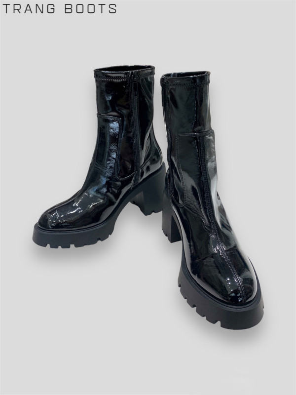 ANKLE BOOTS DA BÓNG ZARA