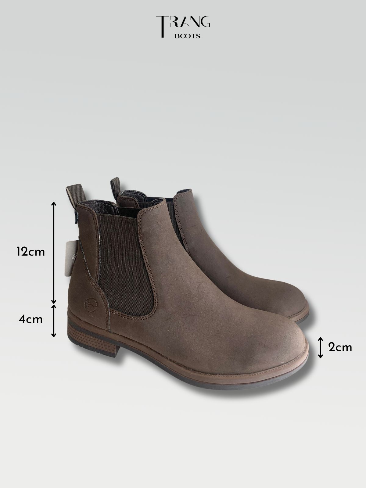 CHELSEA BOOTS BROWN SHRINKAGE ELASTIC - CHELSEA BOOTS MÀU NÂU CHUN CO RÚT