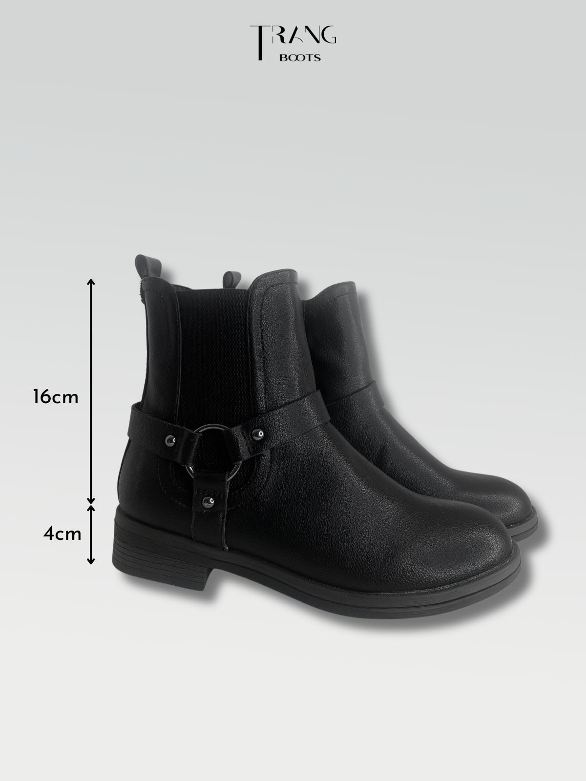 TAMARIS CHELSEA BOOT BLACK LEATHER - CHELSEA BOOTS MÀU ĐEN DA THẬT CÓ PHỤ KIỆN