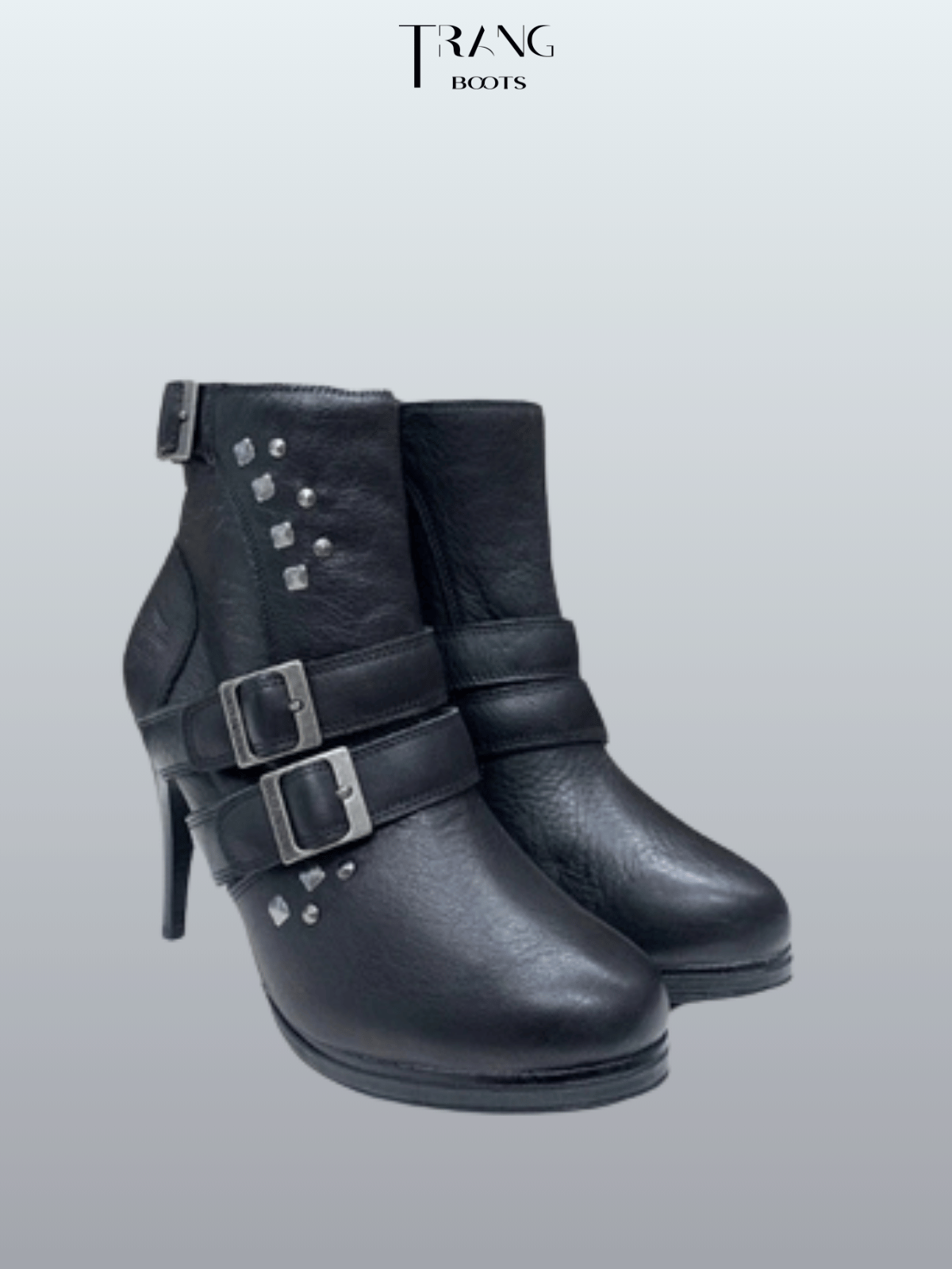 HIGH-HEEL ANKLE BOOTS HARLEY-DAVIDSON MŨI TRÒN GÓT NHỌN