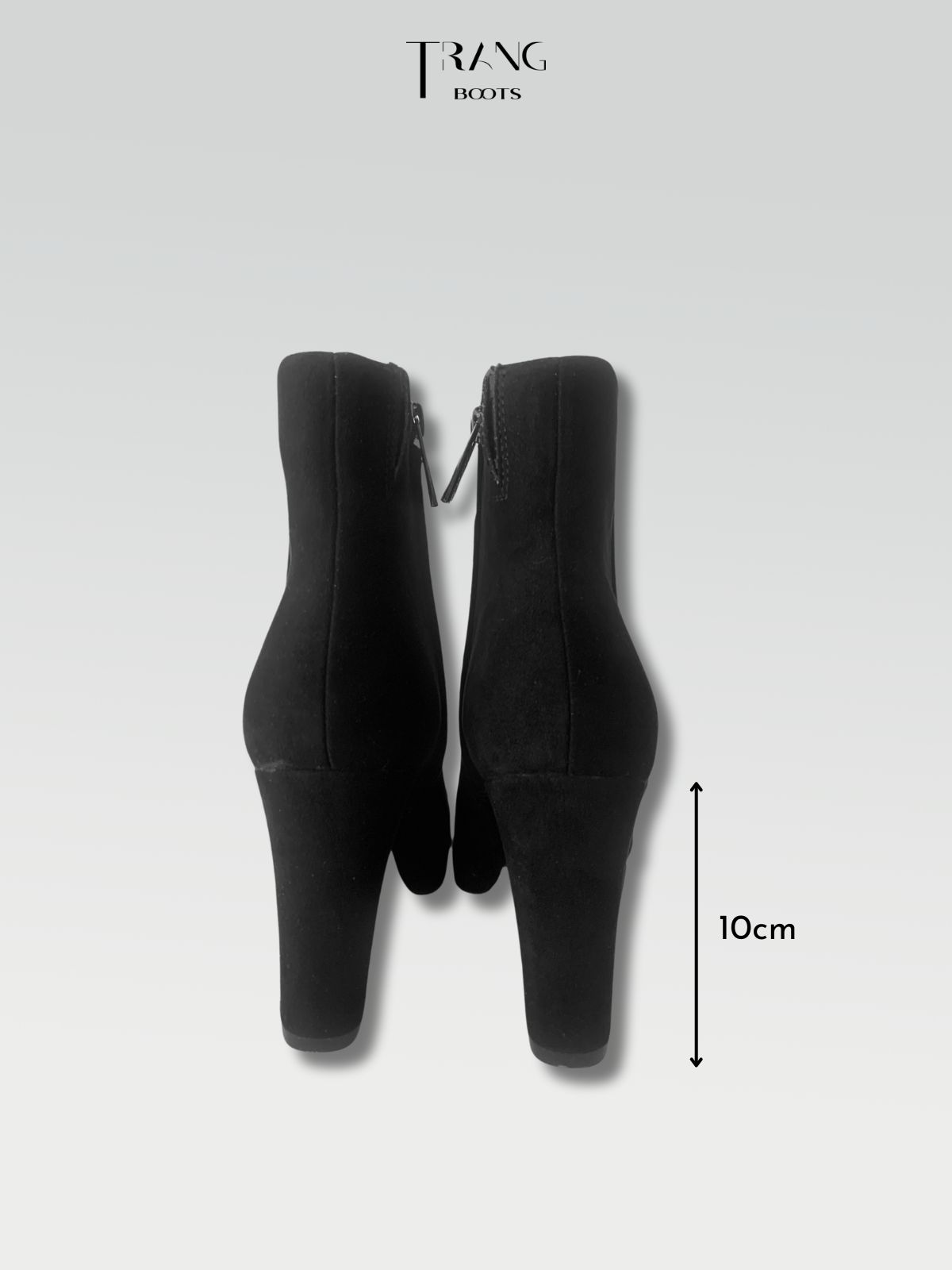 LEATHER ANKLE BOOTS BLACK - ANKLE BOOTS DA LỘN MÀU ĐEN