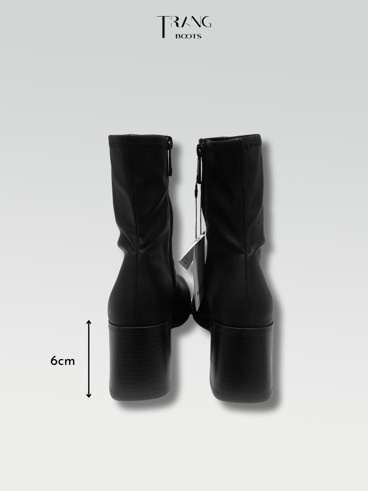 ANKLE BOOTS BLACK - BOOTS MŨI VUÔNG MÀU ĐEN