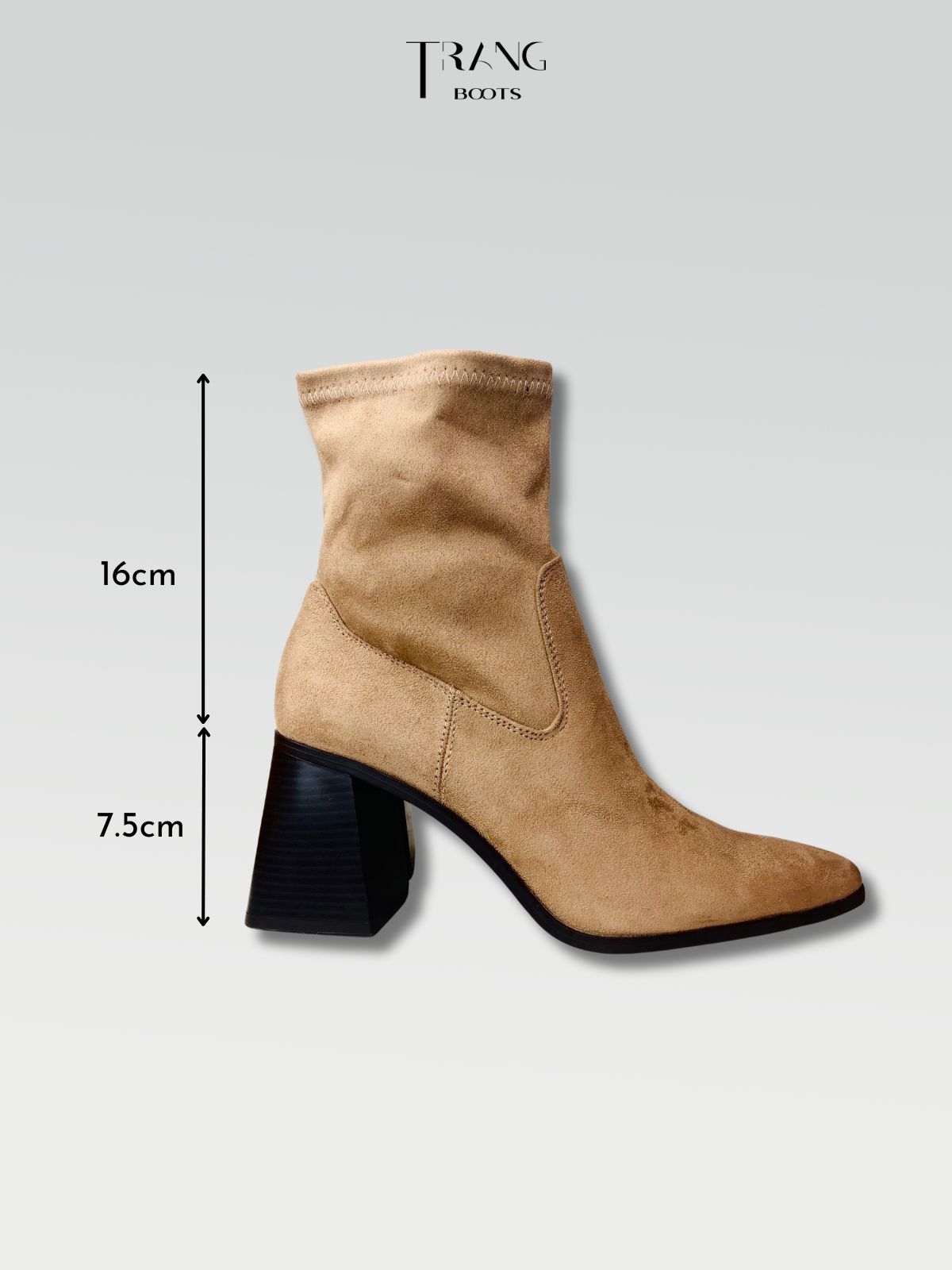 HIGH-HEEL SOCK ANKLE BOOTS - BOOTS CỔ NGẮN CHẤT DA
