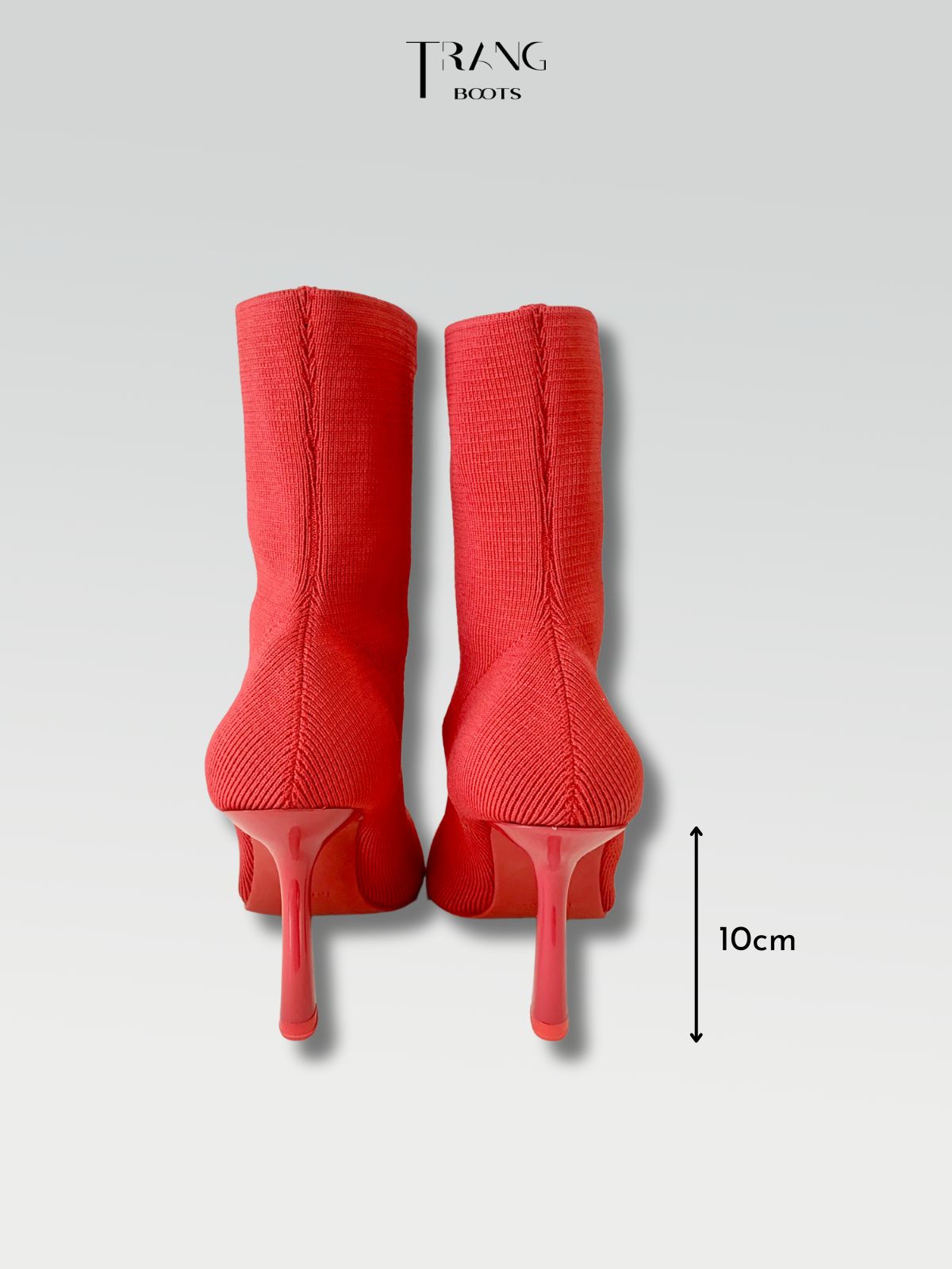 LEFTIES SOCK BOOTS WOOL HIGH HEELS BOOTS RED - SOCK BOOTS THUN LEN MÀU ĐỎ