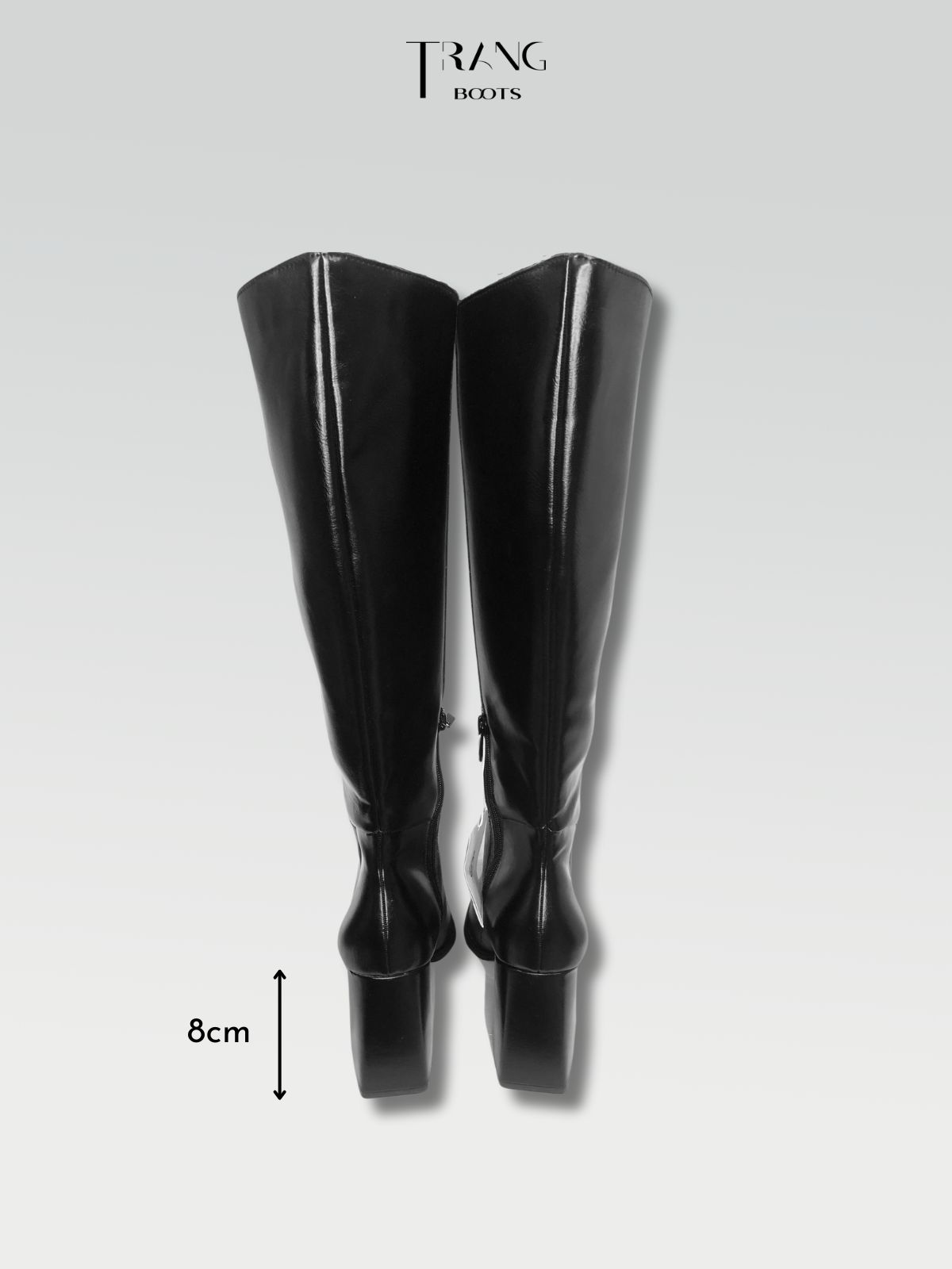 BLOCK HEEL LEATHER KNEE BOOTS - BOOTS GỐI DA GÓT TRỤ