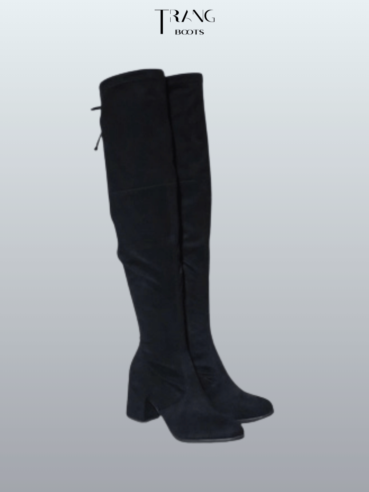 OVER KNEE BOOTS DA LỘN MÀU ĐEN