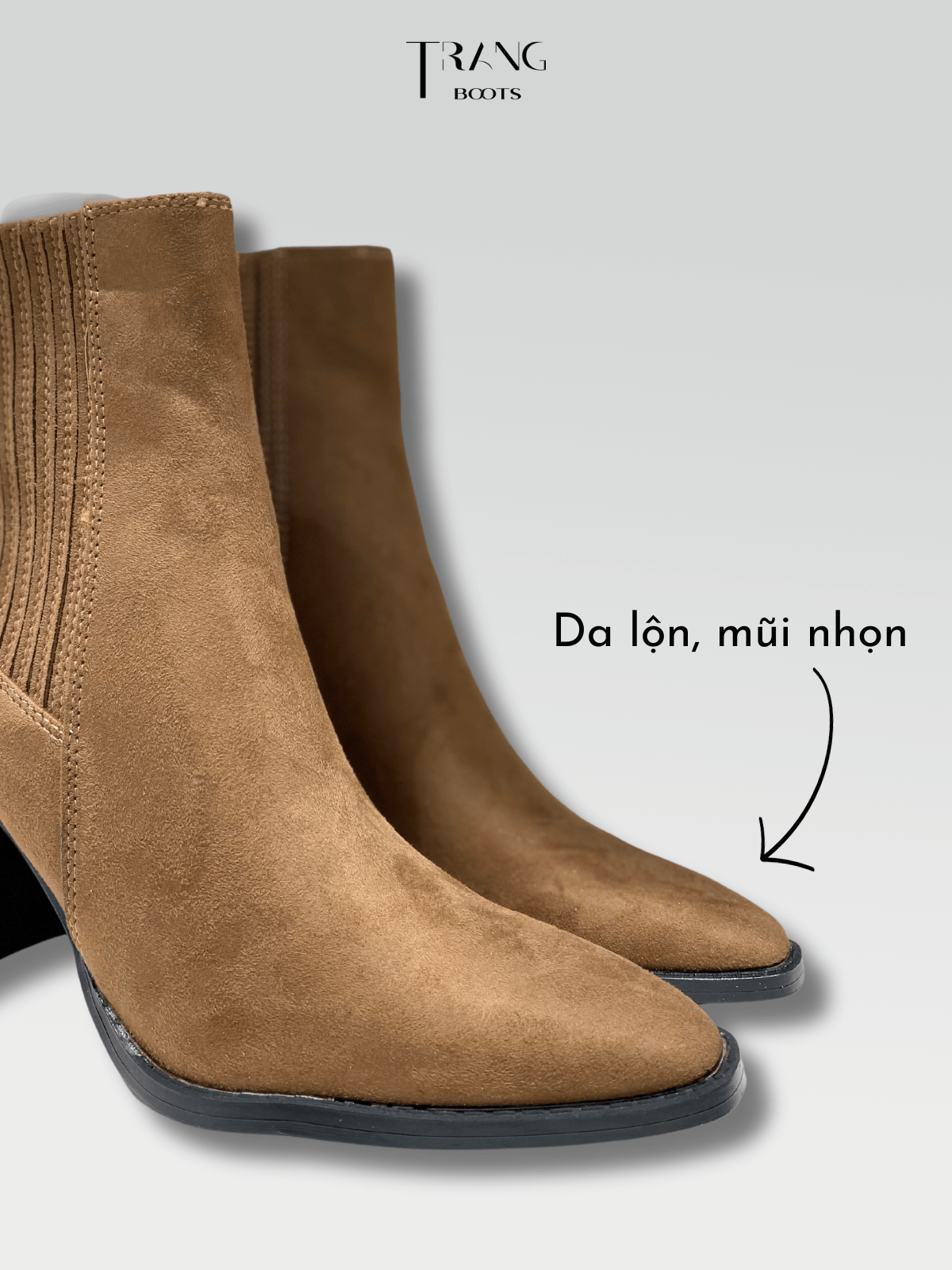 LEATHER CHELSEA BOOTS BROWN - CHELSEA BOOTS DA LỘN MÀU NÂU