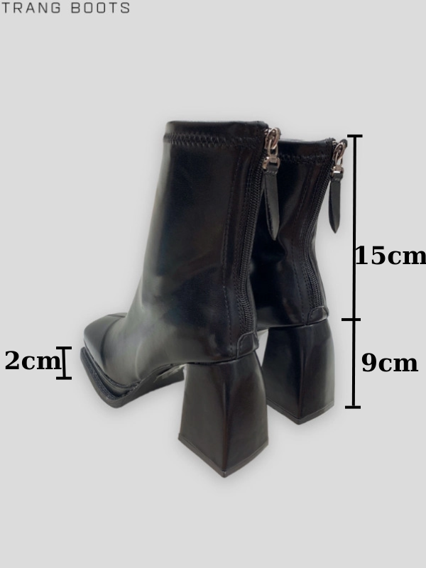 ANKLE BOOTS ĐẾ ĐÚP MŨI VUÔNG