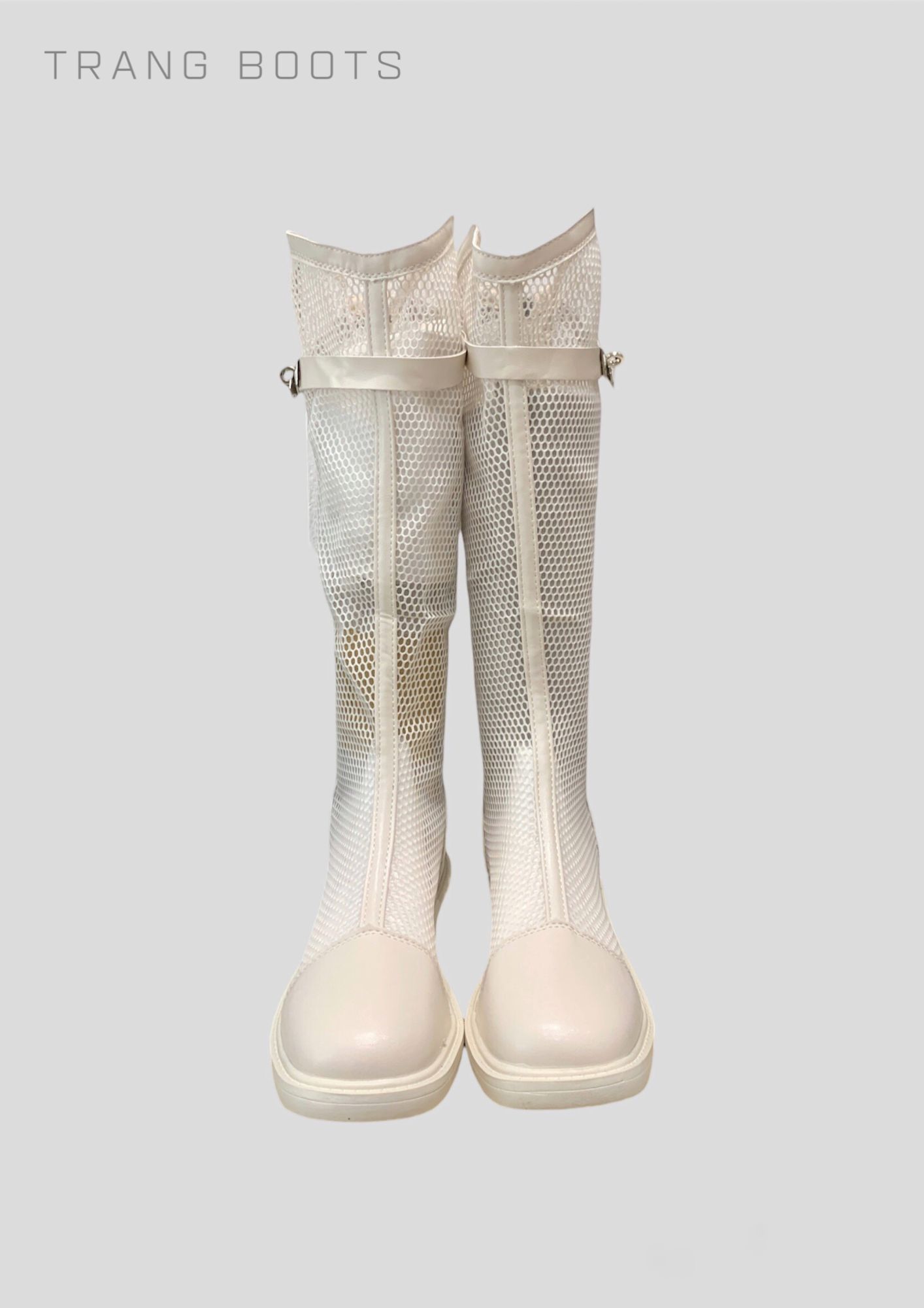 FASHION UNDER KNEE BOOTS - BOOTS DƯỚI GỐI PHỐI LƯỚI THỜI TRANG