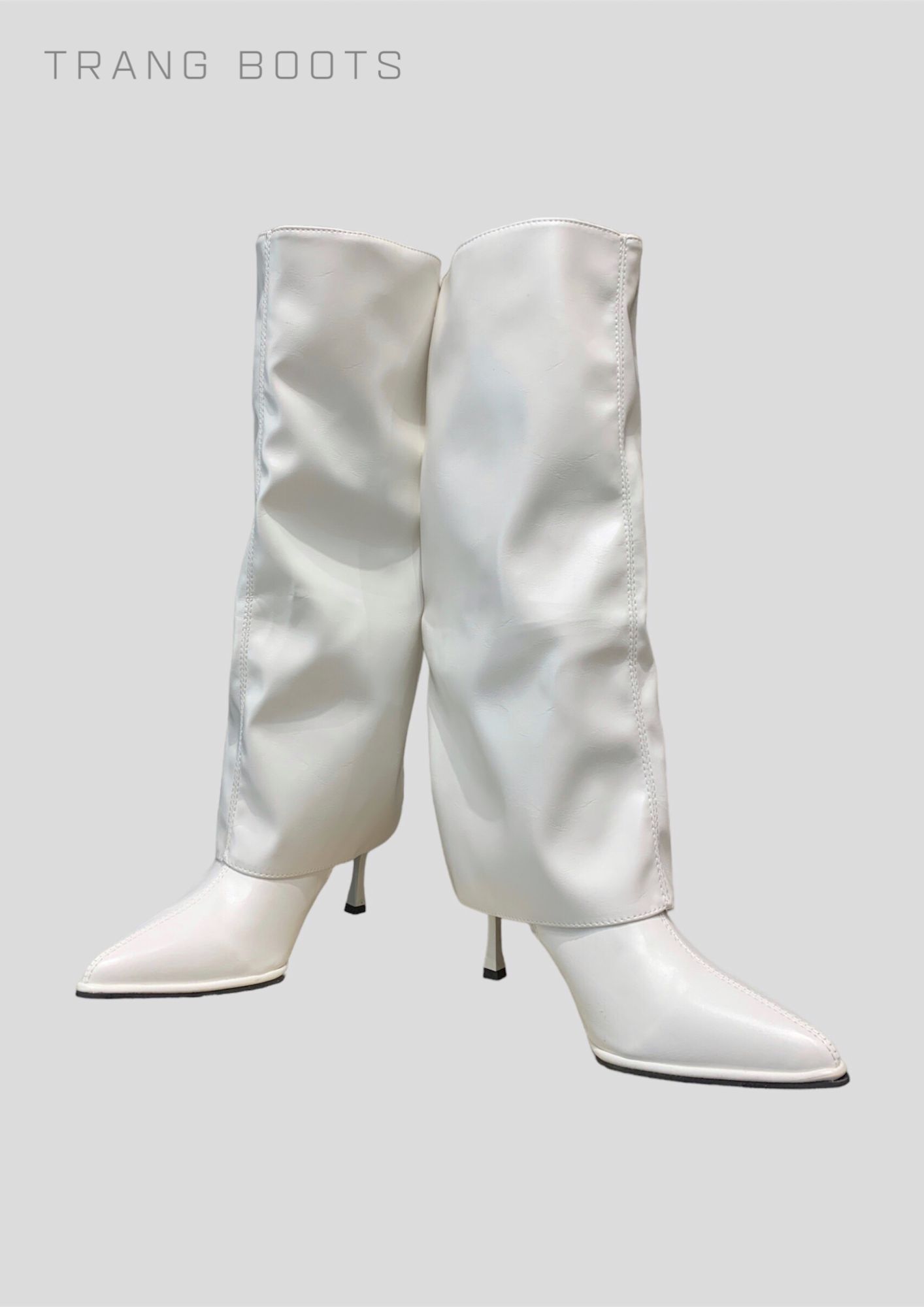 FASHION HIGH HEELS KNEE BOOTS - BOOTS GỐI ỐNG LẬT THỜI TRANG