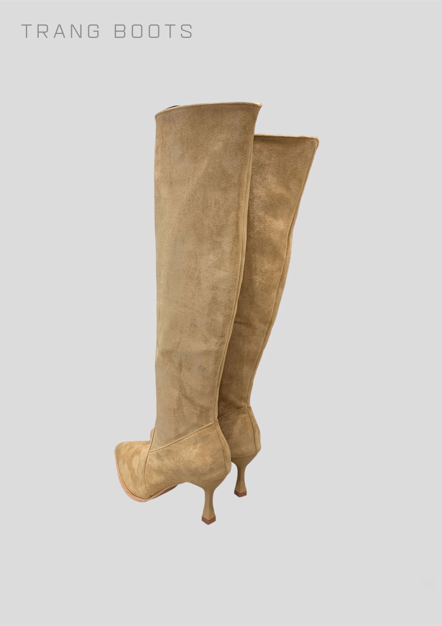 FASHION UNDER KNEE BOOTS 2 IN 1 - BOOTS DƯỚI GỐI DA LỘN THỜI TRANG