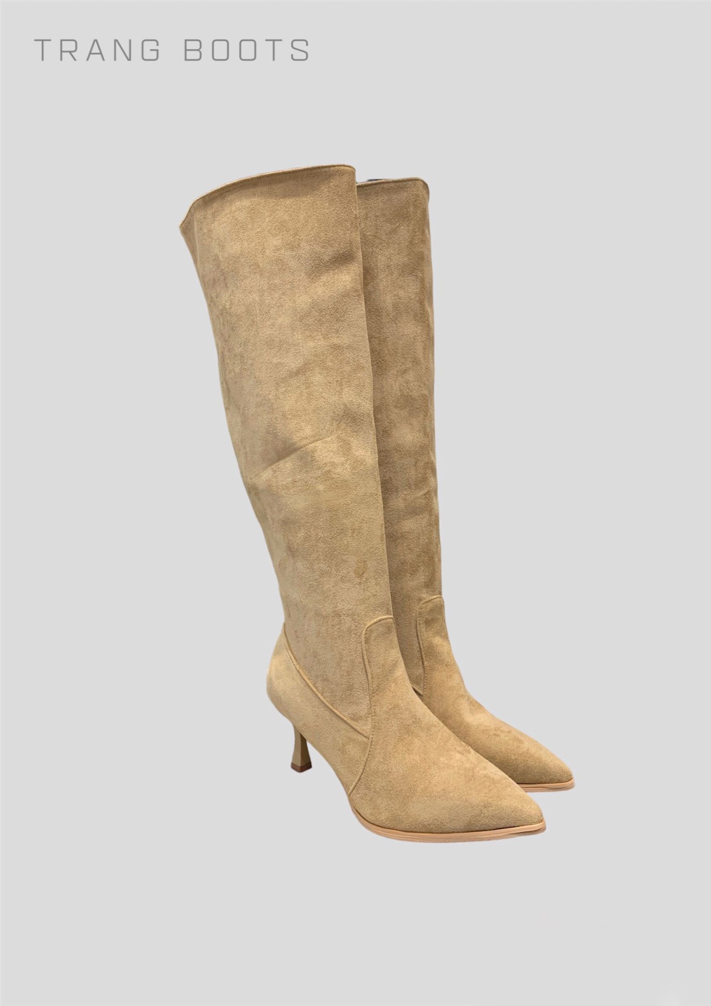 FASHION UNDER KNEE BOOTS 2 IN 1 - BOOTS DƯỚI GỐI DA LỘN THỜI TRANG