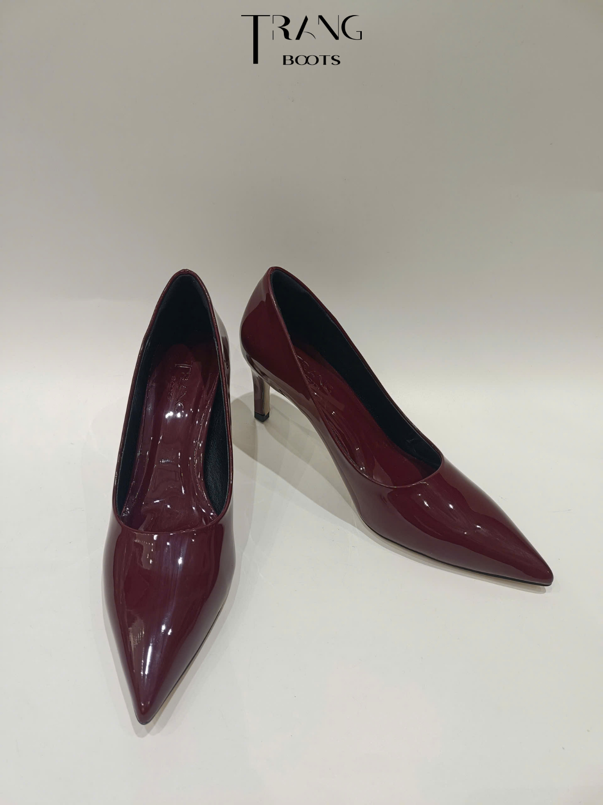 KATE PUMP HIGHHEELS - GIÀY CAO GÓT PUMP KATE - ĐỎ VANG 7 -8CM