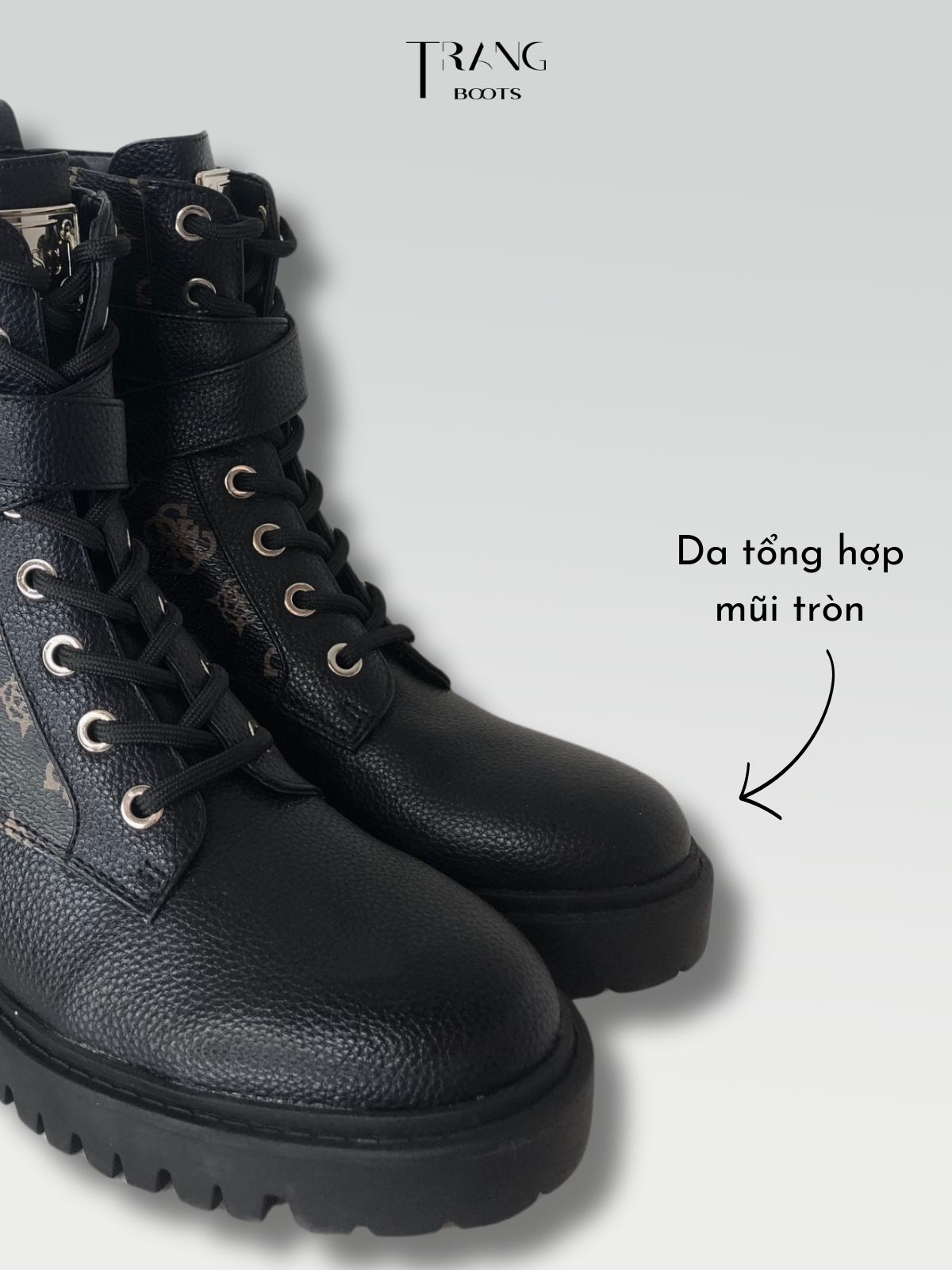 GIÀY BOOTS GỐI THỜI TRANG CỔ CHỮ V - CAO BỒI