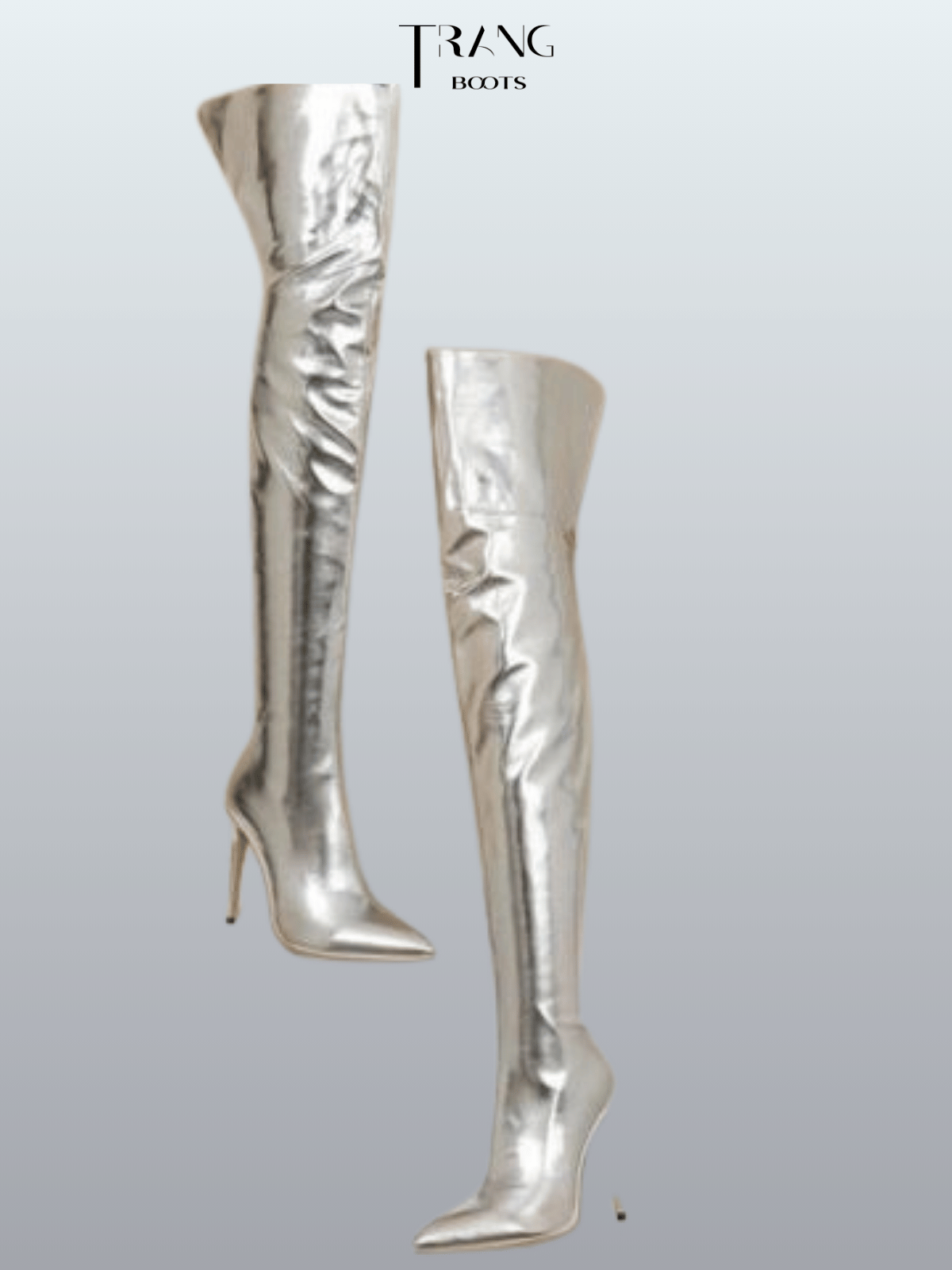 OVER KNEE BOOTS METALLIC GÓT NHỌN MÀU BẠC