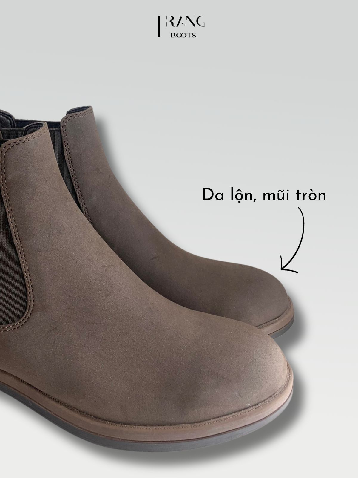 CHELSEA BOOTS BROWN SHRINKAGE ELASTIC - CHELSEA BOOTS MÀU NÂU CHUN CO RÚT