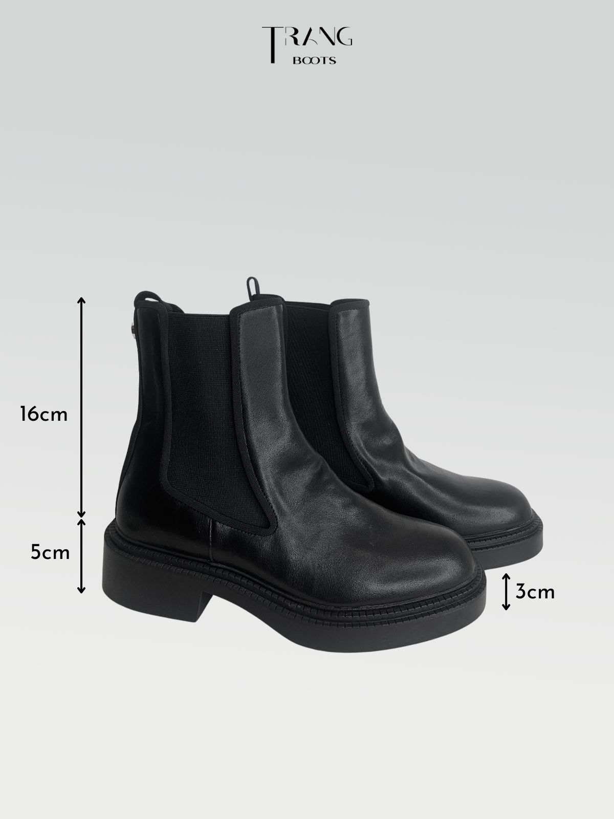 BLACK CHELSEA ZARA - BOOTS CHELSEA MÀU ĐEN ZARA