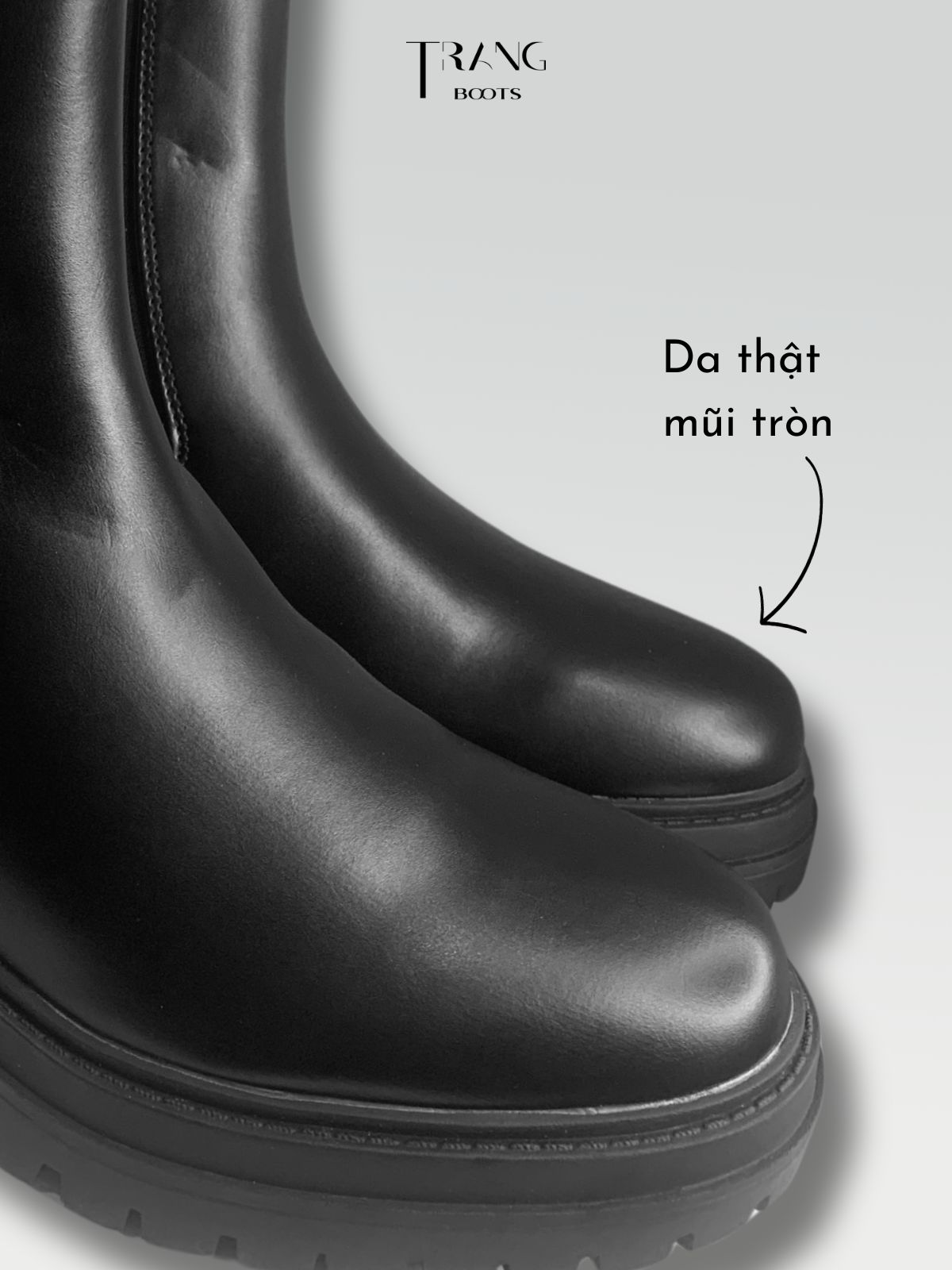 ANINE BING CHELSEA BOOTS LEATHER BLACK - CHELSEA BOOTS DA THẬT MÀU ĐEN CHUN CO RÚT