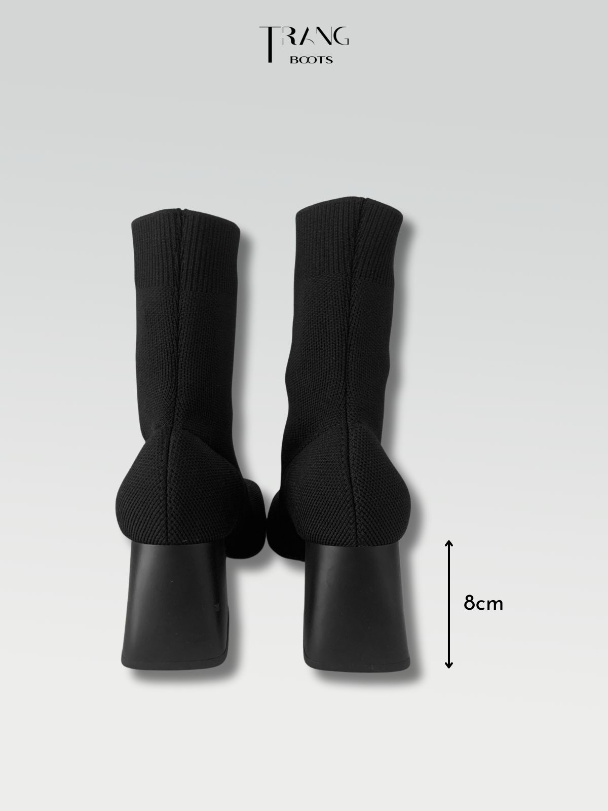 SOCK BOOTS WOOL HIGH HEELS