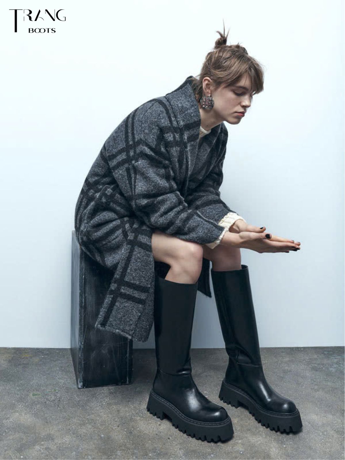 LEATHER KNEE BOOTS PULL&BEAR BLACK - BOOTS GỐI DA MỜ PULL&BEAR MÀU ĐEN