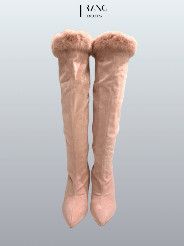 KNEE BOOTS LÔNG HỒNG