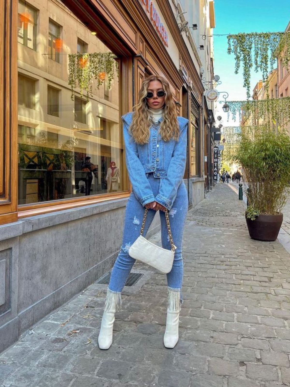 LEATHER ANKLE BOOTS WHITE - ANKLE BOOTS MŨI VUÔNG DA MỜ MÀU TRẮNG