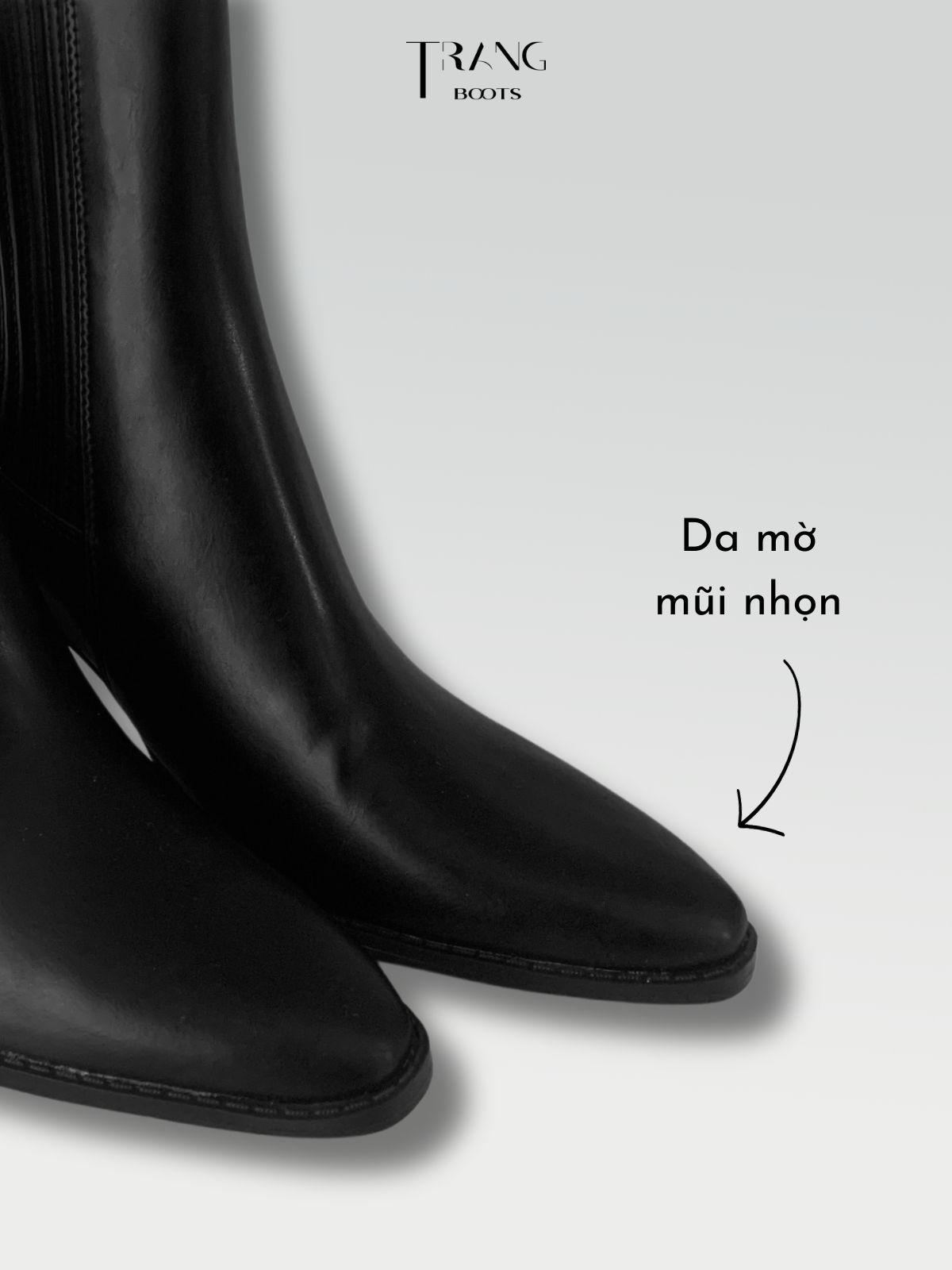 LEFTIES LEATHER ANKLE BOOTS BLACK - ANKLE BOOTS DA MÀU ĐEN LEFTIES