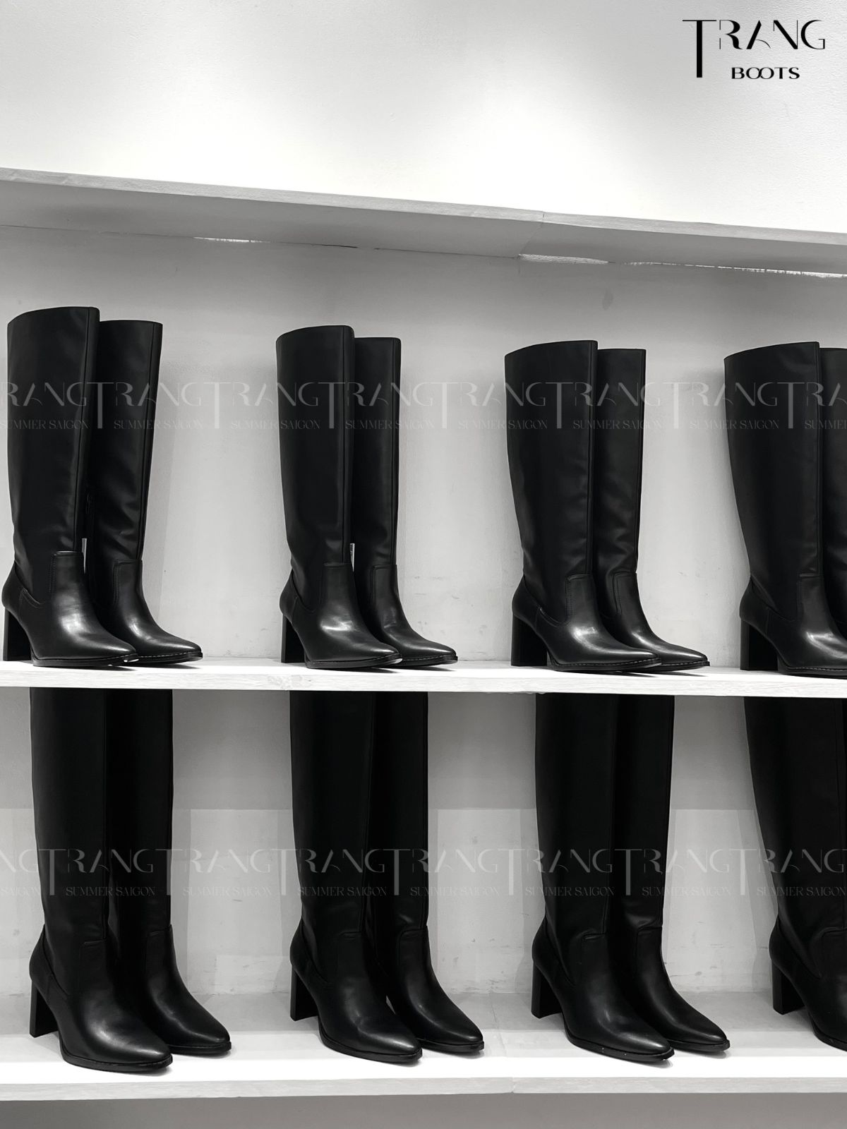 KNEE BOOTS LEFTIES GÓT TRỤ MŨI NHỌN