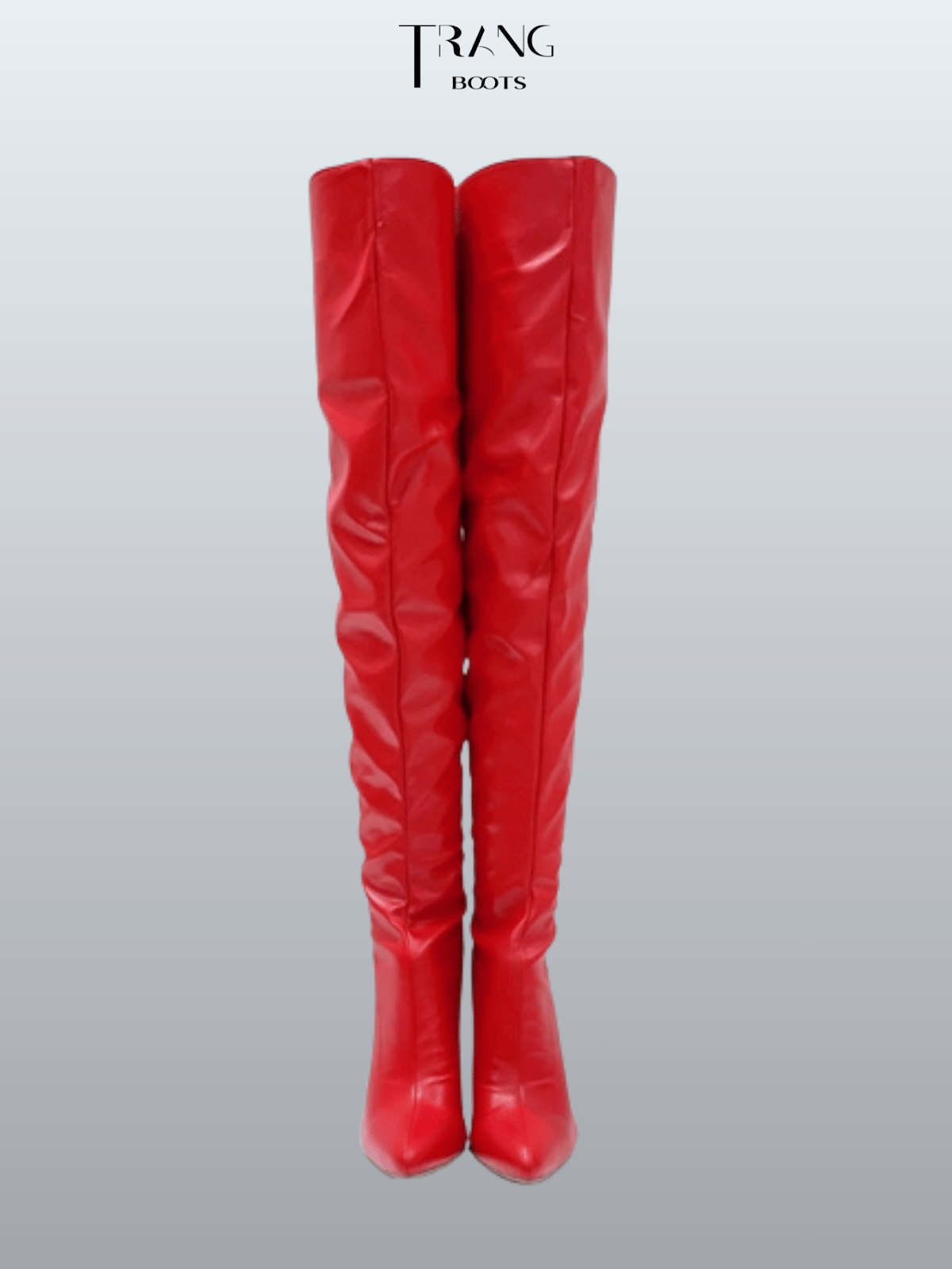 OVER KNEE BOOTS DA MỜ GÓT NHỌN KHÓA SAU