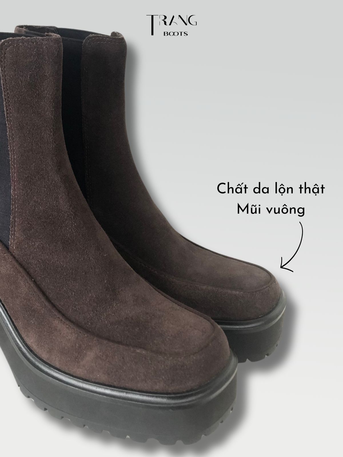 CHELSEA BOOTS SUEDE LEATHER - BOOTS CỔ NGẮN CHELSEA DA LỘN THẬT