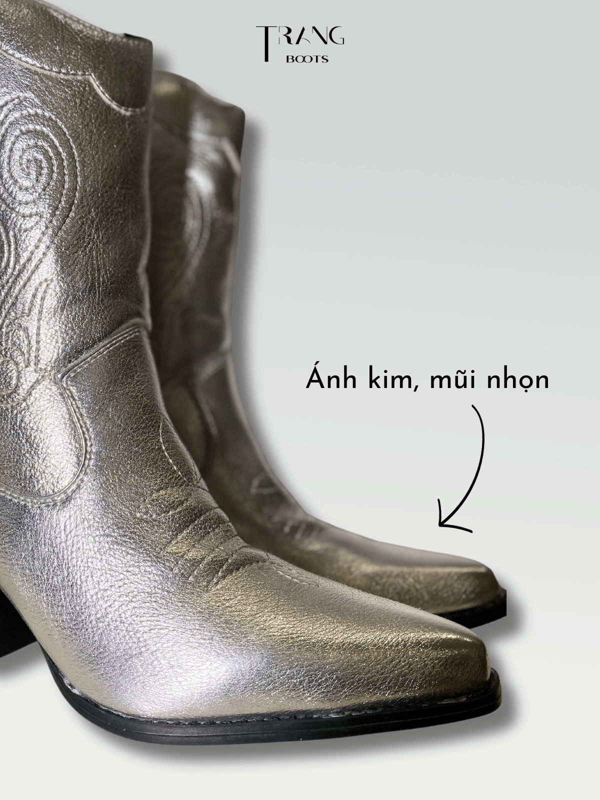 METALLIC COWBOY BOOTS - BOOTS CAO BỒI METALLIC