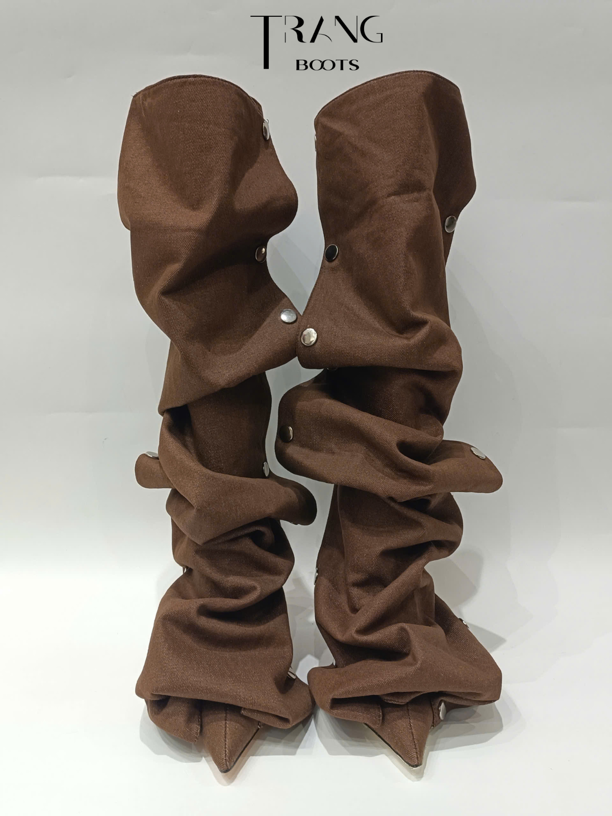 FANCY KNEE BOOTS PHOM NHÚN DENIM