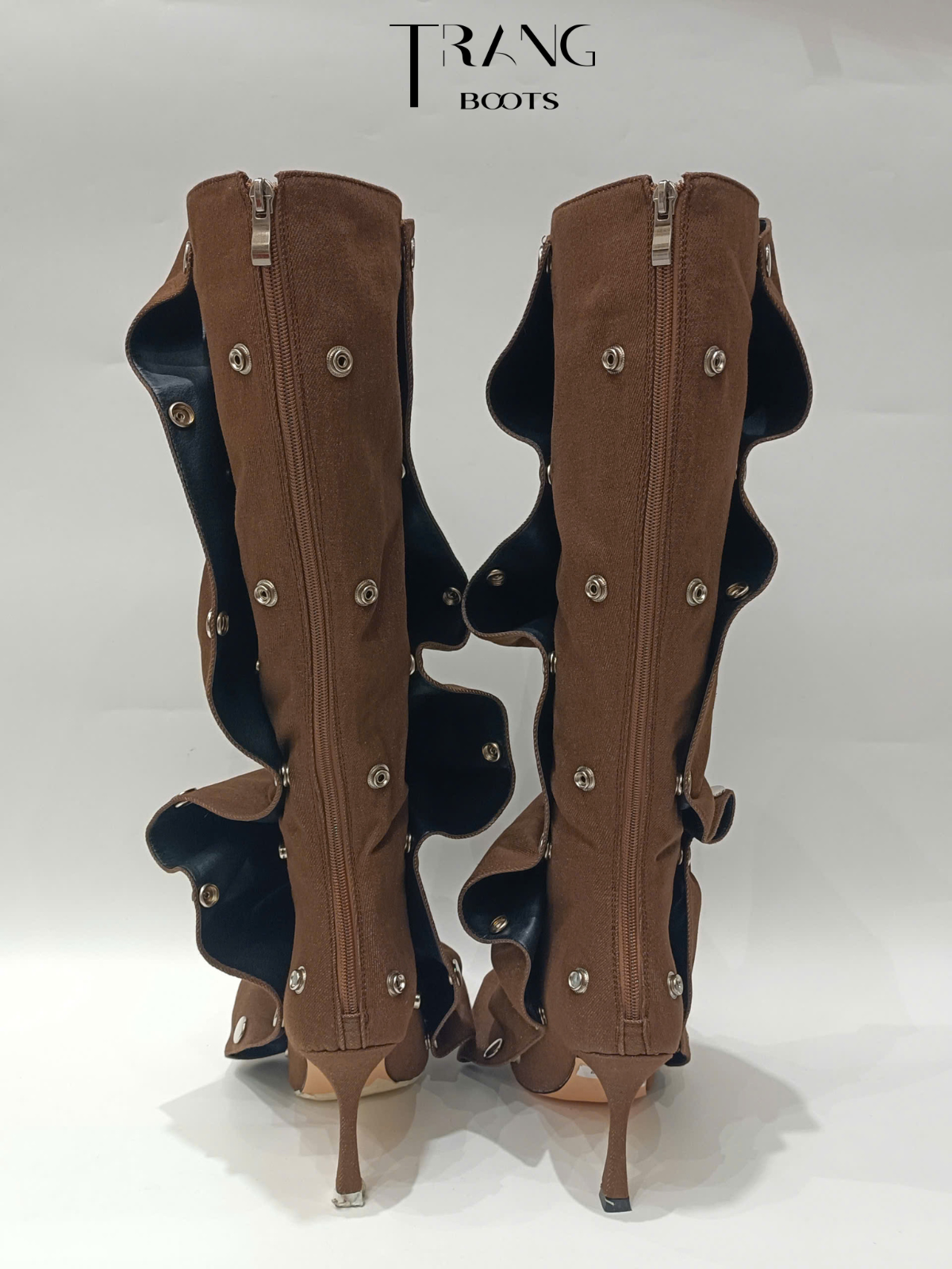FANCY KNEE BOOTS PHOM NHÚN DENIM
