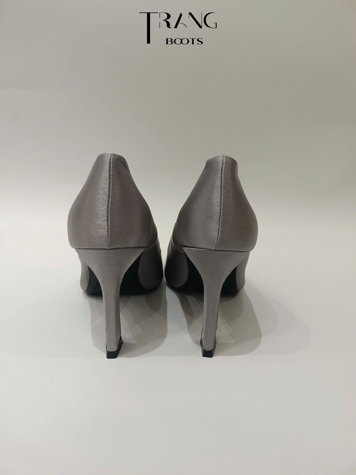 CHARLOTTE SATIN PUMPS - MOON SLIVER