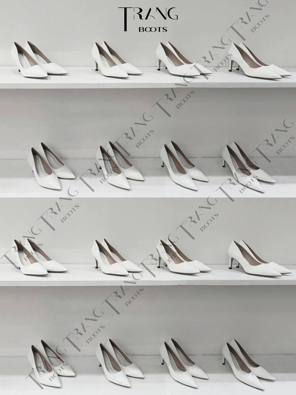 KATE PUMP HIGHHEELS - GIÀY CAO GÓT PUMP KATE - TRẮNG 7 -8CM