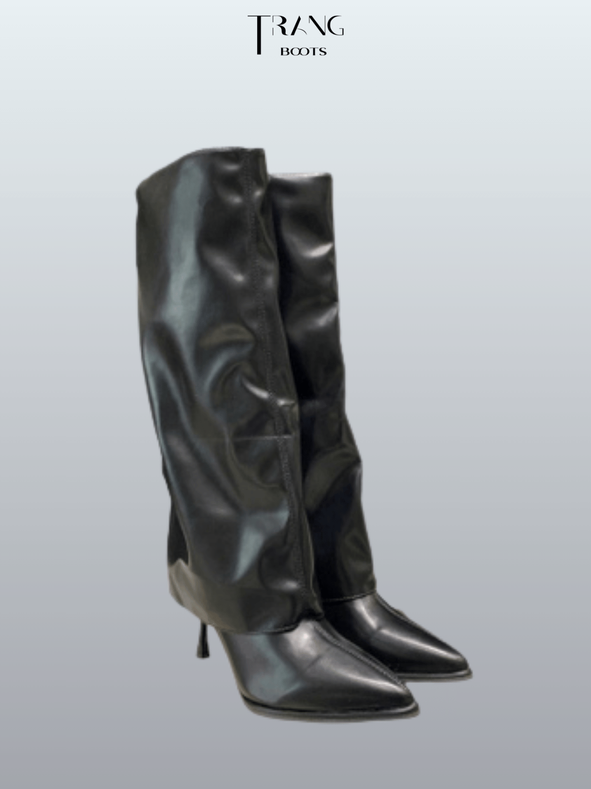 FASHION HIGH HEELS KNEE BOOTS - BOOTS GỐI ỐNG LẬT THỜI TRANG